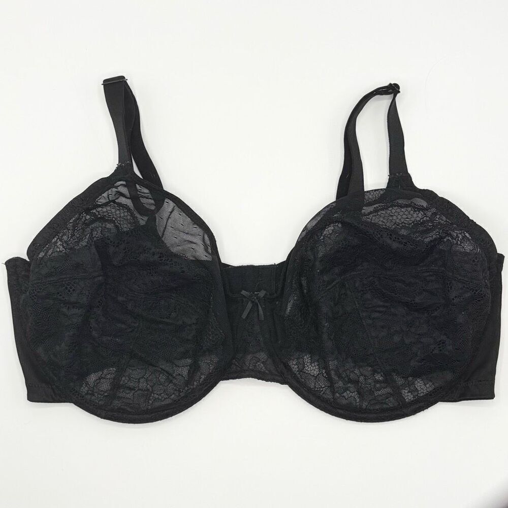 HSIA Black Lace Underwire Bra - Women’s US 40DDD